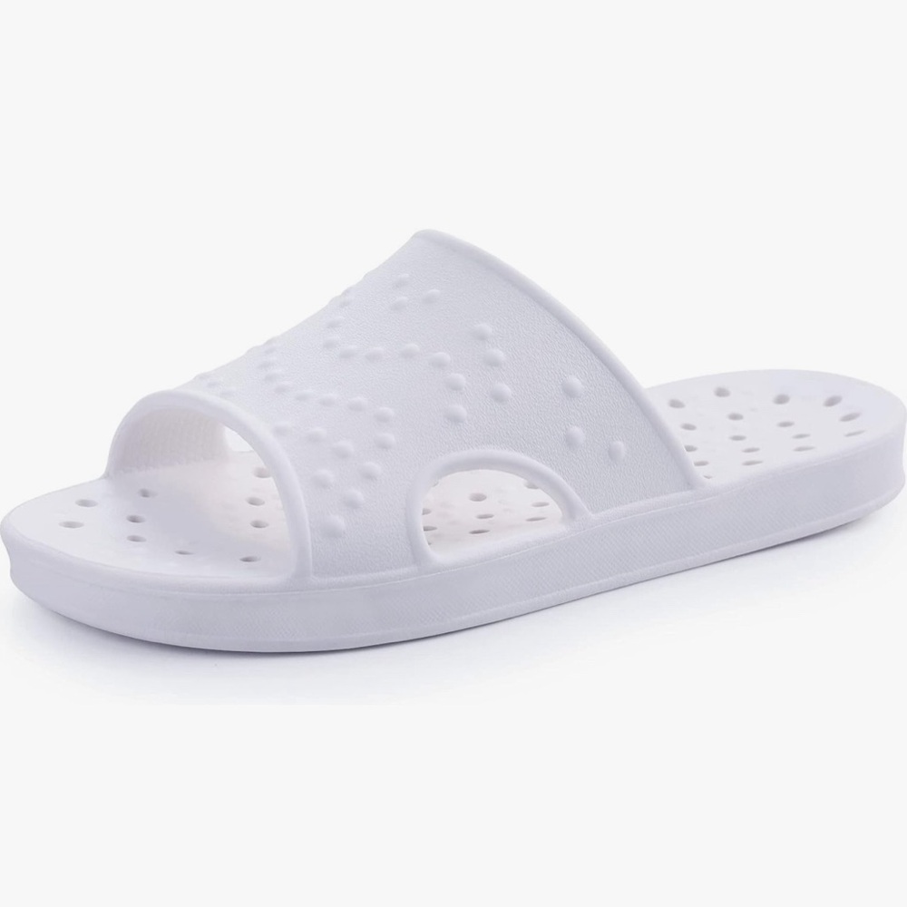 Women’s white shower shoes size 11-12